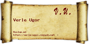 Verle Ugor névjegykártya